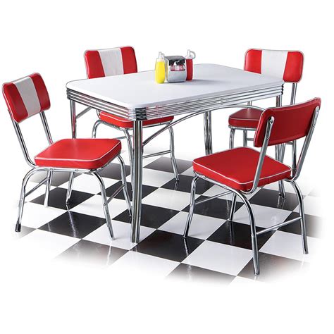 Retro Dining Table And Chairs Retro Style Dining Table And 4 Chairs Set. (also Available With 6 ...