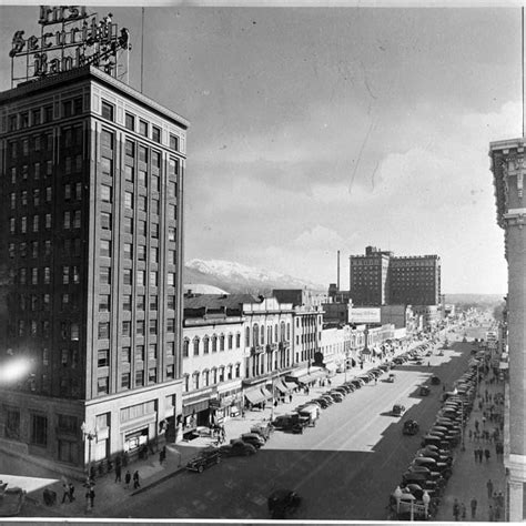 Ogden, UTAH - Washington Blvd south from 24th Street circa 1940 | Ogden utah, Old photos, Utah