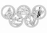 Coloring Olympic Pages Olympics Rings Printable Flag Drawing Medal  sketch template