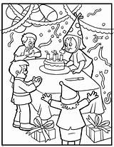Birthday Party Coloring Page sketch template