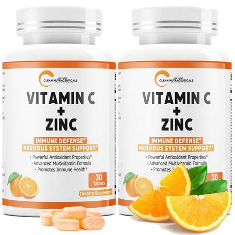 Vitamin C with Zinc (Infused w/ 25 Healthy Vitamins) Immune Support for Adults Kids - Zinc ...