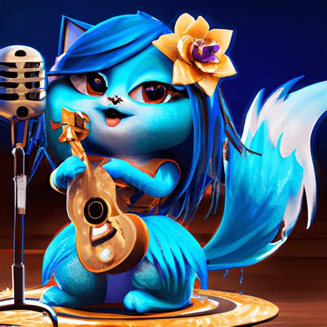 Jolie et adorable musicienne de blues cool en peluche Cat Chick Singer ...