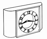 COLORING CLOCK sketch template