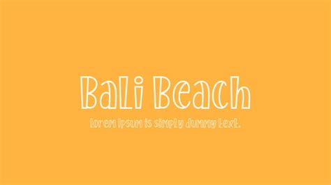 Bali Beach Font : Download Free for Desktop & Webfont