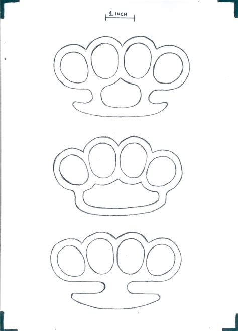 WeaponCollector's Knuckle Duster and Weapon Blog: Brass Knuckles / Knuckle Duster Templates ...