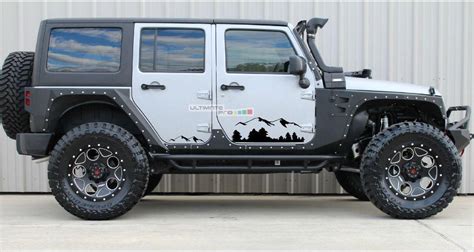 jk wrangler mountain decals for Jeep Wrangler JK,JL 2007-Present