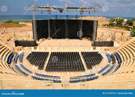 Caesarea Amphitheater View. Stock Photo - Image of attraction, amphitheater: 21154114