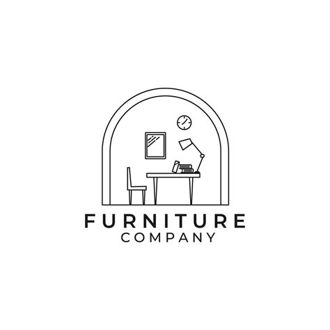 furniture graphic vector line art logo illustration design | Logo illustration design, Furniture ...