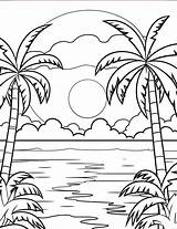 Sunset Coloring Sheets Free & Printable  Kokoprintcom sketch template