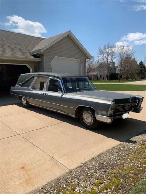 Seller of Classic Cars - 1967 Cadillac Hearse (Silver/Black)