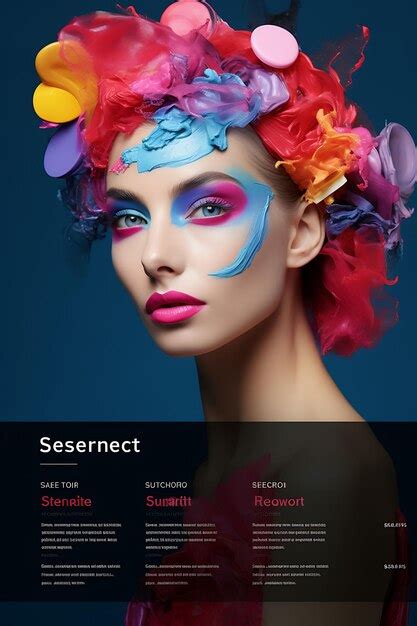 Premium AI Image | Website Layout of Designer Makeup Artist Portfolio for Women Vibrant and Bold ...