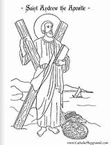 Saint Andrew The Apostle coloring Page November 30th – Catholic Playground sketch template