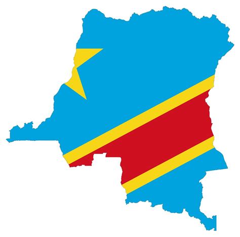 Large flag map of Congo Democratic Republic | Congo Democratic Republic | Africa | Mapsland ...