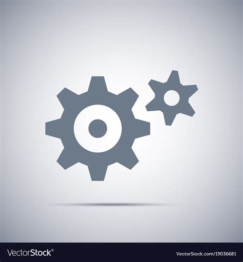 Simple gear icon stock object for design Vector Image