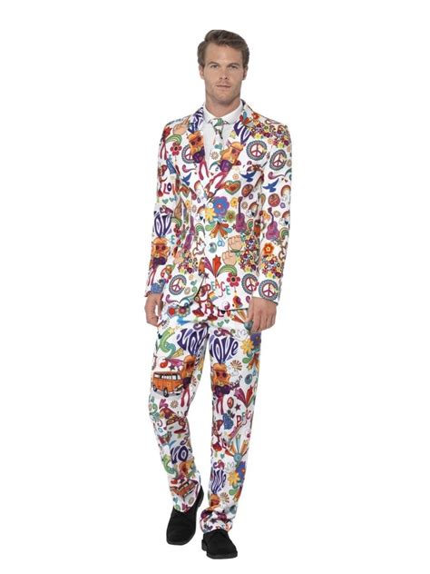 White and Orange Groovy Suit Men Adult Halloween Costume - Medium - Walmart.com - Walmart.com