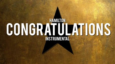 Hamilton - Congratulations (Instrumental) - YouTube