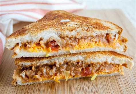 Refried Bean Grilled Cheese - Create Mindfully