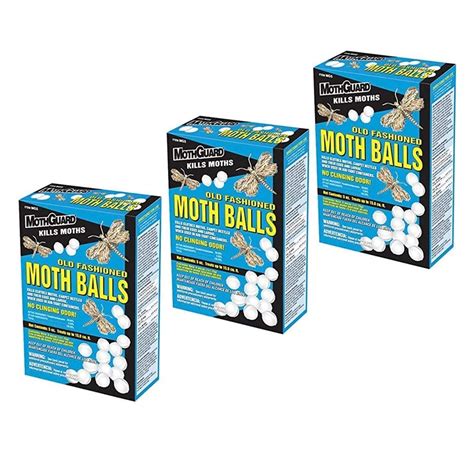 MothGuard 3 Pack Moth Balls Old Fashioned Original Moth Balls, Kills ...