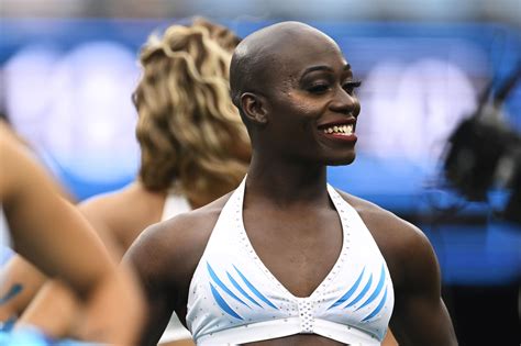 Transgender NFL Carolina Panthers cheerleader Justine Lindsay reaction ...