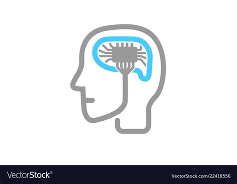 Memory human brain logo Royalty Free Vector Image