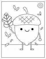Printable Coloring Acorns Pages sketch template
