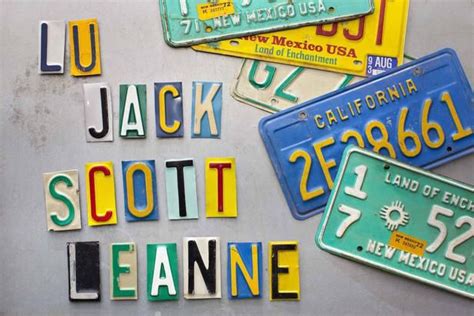 How to Make Magnets From Old License Plates | License plate crafts, Old license plates, Diy ...