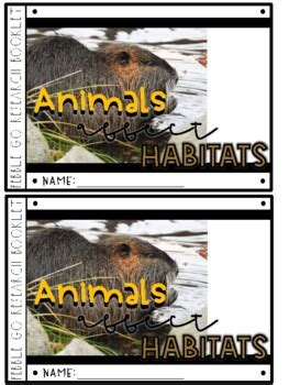 PebbleGo Research Booklet - Animals Affect Habitats | TPT