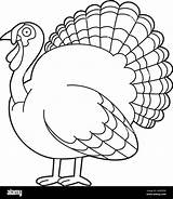 Easy coloring cartoon vector Illustration Of A Turkey Stock Vector  sketch template