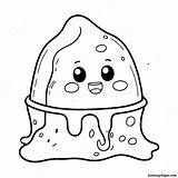 Cute Cartoon Slime Coloring Page  Pagescom sketch template