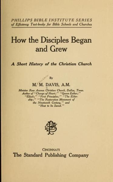 How the Disciples began and grew, a short history of the Christian ...