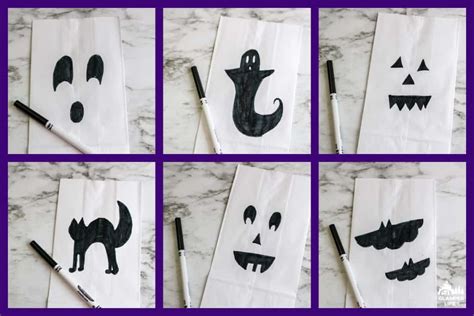 Paper Bag Halloween Luminaries Craft | Easy Campground Decorations