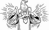 Coloring Magician Magic Pages Mailman Young Showing Sheets Printable  sketch template