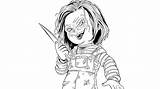 Chucky And Bride Coloring Pages sketch template