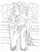 Horse And Cowgirl Coloring Pages Printable sketch template