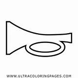 Coloring Horn Pages Kids Musical Instruments French Music Tuba  sketch template