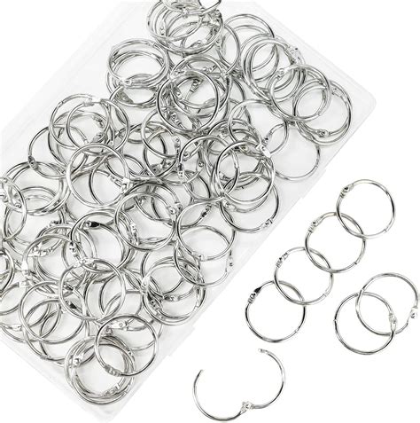 Amazon.com : ACCO Loose Leaf Binder Rings, 1 Inch Capacity, Silver, 100 Rings / Box (72202 ...