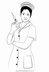 Nurse 2 Coloring Page For Kids  Free Nurses Printable Pages sketch template