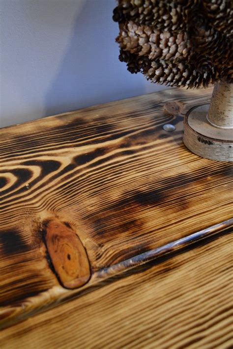 Burn it up - Rustic pine table | J. Paris Designs | Blog | Burnt wood finish, Wood diy, Wood ...