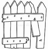 Drawing Of A Wooden Fence stock Illustration Vector  sketch template