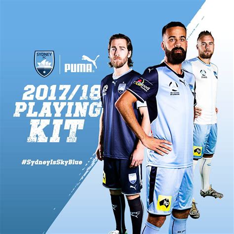 Sydney FC 2017/18 PUMA Home, Away and Third Kits - FOOTBALL FASHION