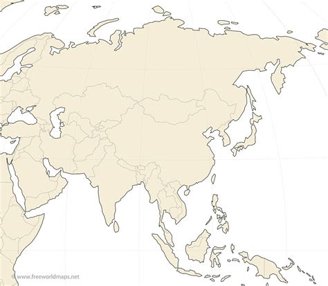 Free printable maps of Asia