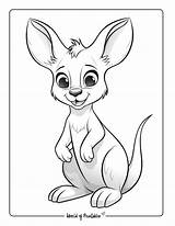 Kangaroo Coloring Pages  World Of Printables sketch template
