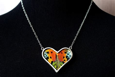 Real butterfly wing necklace Real butterfly necklace