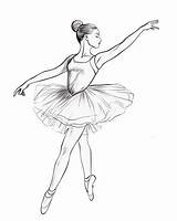 Realistic Ballerina Coloring Pages For Kids sketch template