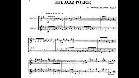 Jazz Police Alto saxophone Eb - sheet music - YouTube