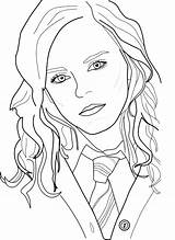Harry Potter Coloring Pages Hermione At GetColoringscom  Free sketch template