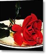 Red Rose on Antique Saucer with Oil Painting Effect Photograph by Rose Santuci-Sofranko | Fine ...