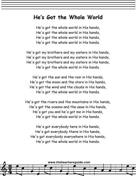 Pin by Suzee Beckett on Song lyrics | Bible songs for kids, Kindergarten songs, Children's ...