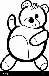 Cartoon Teddy Bear For Coloring Stock Vector Image & Art  Alamy sketch template