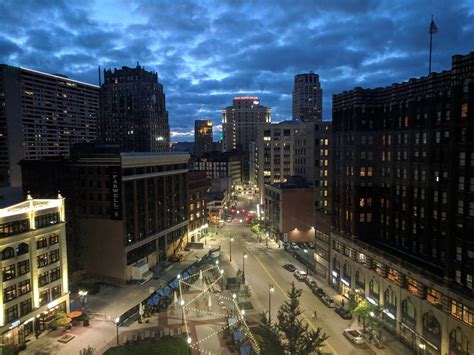 Evening over Capitol Park : r/Detroit